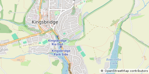 Map of Kingsbridge, Devon