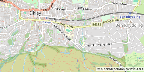 Map of Ilkley, West Yorkshire