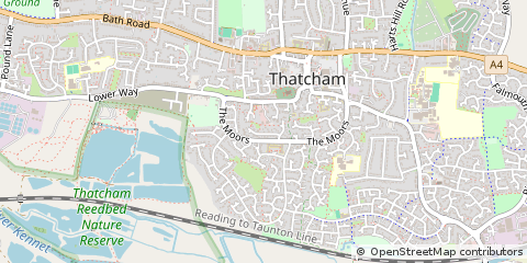 Map of Thatcham, Berkshire