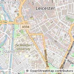 Map of Leicester, Leicestershire