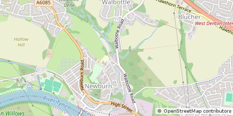 Map of Newcastle Upon Tyne, Tyne and Wear