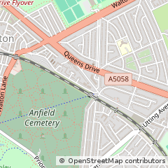 Map of Liverpool, Merseyside