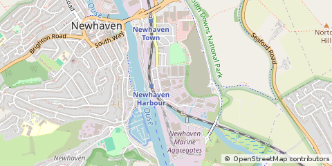 Map of Newhaven, East Sussex