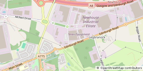 Map of Motherwell, Lanarkshire