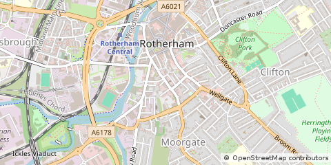 Map of Rotherham