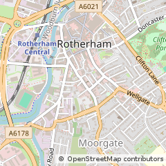 Map of Rotherham