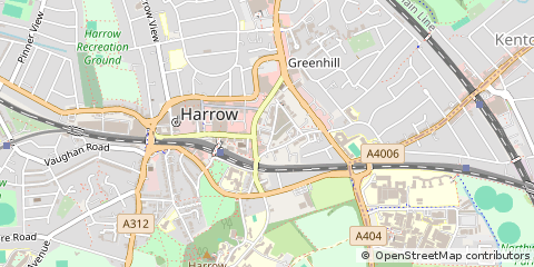 Map of Harrow, Middlesex