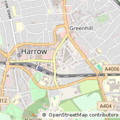 Map of Harrow, Middlesex