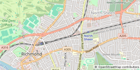 Map of Richmond, Surrey