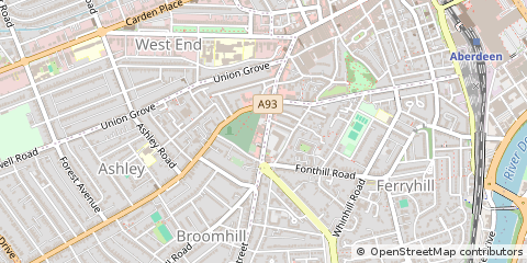 Map of Aberdeen, Aberdeen City
