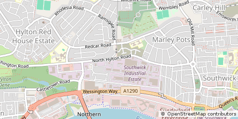 Map of Sunderland