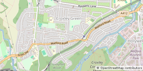 Map of Rickmansworth, Hertfordshire