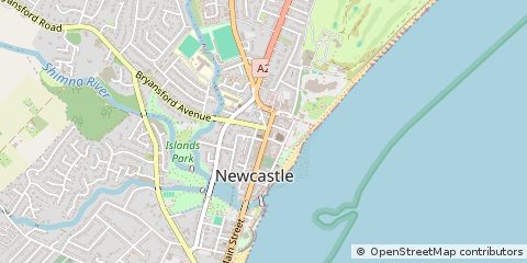 Map of Newcastle, County Down