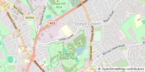 Map of Stoke-on-Trent, Staffordshire