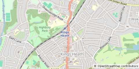 Map of Birmingham, West Midlands