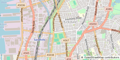 Map of Liverpool, Merseyside