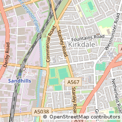 Map of Liverpool, Merseyside