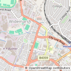 Map of Hereford, Herefordshire