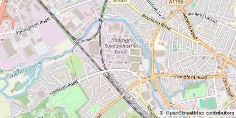 Map of Ipswich, Suffolk
