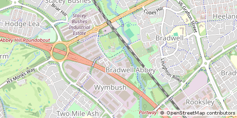 Map of Milton Keynes, Buckinghamshire