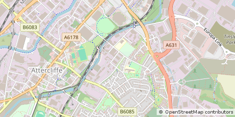 Map of Sheffield