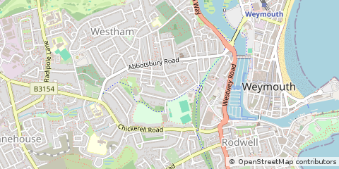 Map of Weymouth, Dorset
