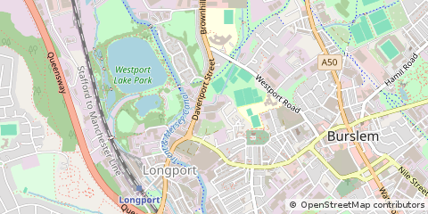 Map of Stoke-on-Trtent, Staffordshire