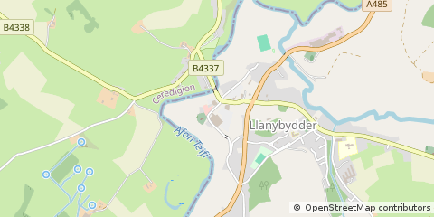 Map of Llanybydder, Carmarthenshire