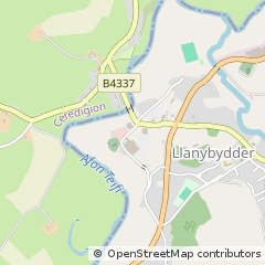 Map of Llanybydder, Carmarthenshire