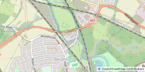 Map of Sheffield, Yorkshire