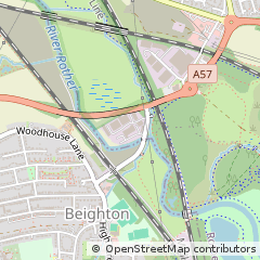 Map of Sheffield, Yorkshire