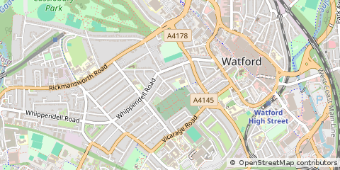 Map of Watford, Herts