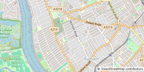 Map of Fulham, London
