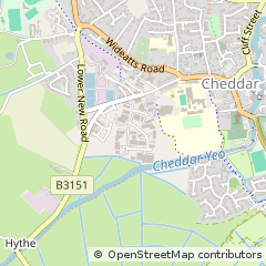 Map of Cheddar, Somerset