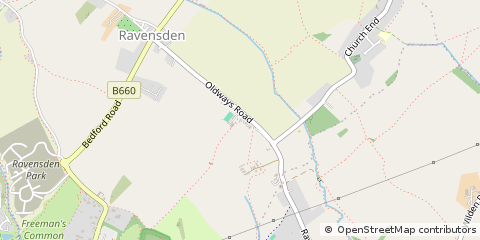 Map of Bedford, Beds
