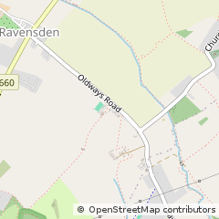 Map of Bedford, Beds