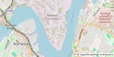 Map of Rochester, Kent