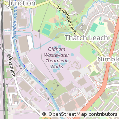 Map of Oldham, Lancashire