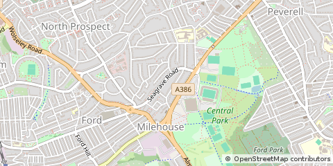Map of Plymouth, Devon