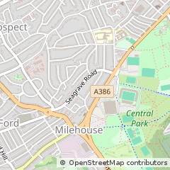 Map of Plymouth, Devon
