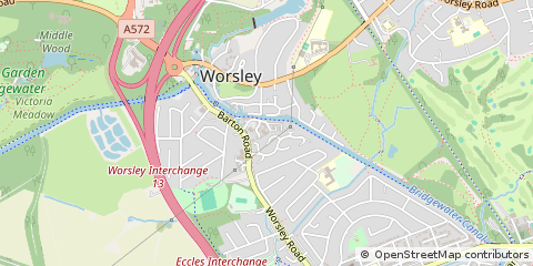 Map of Worsley, Manchester