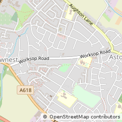Map of Sheffield, South Yorkshire