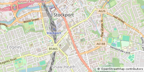 Map of Stockport, Cheshire