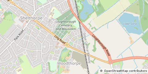 Map of Loughborough, Leicestershire