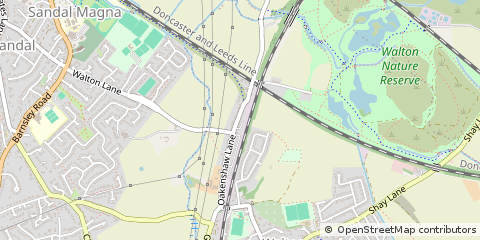 Map of Wakefield, West Yorkshire