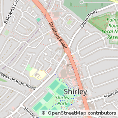 Map of Solihull, West Midlands