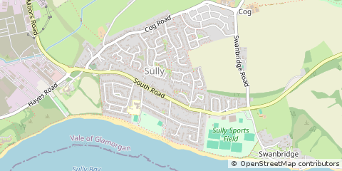 Map of Barry, Vale of Glamorgan