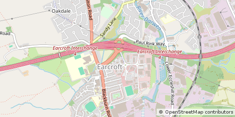 Map of Blackburn, Lancashire