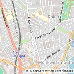 Map of Sunderland