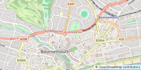 Map of Bournemouth, Dorset